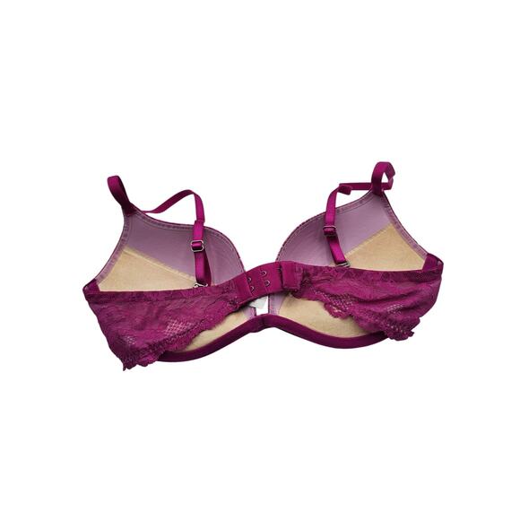 Victorias Secret Womens Sz 34C Biofit Push Up Bra Purple Lace - Picture 3 of 5